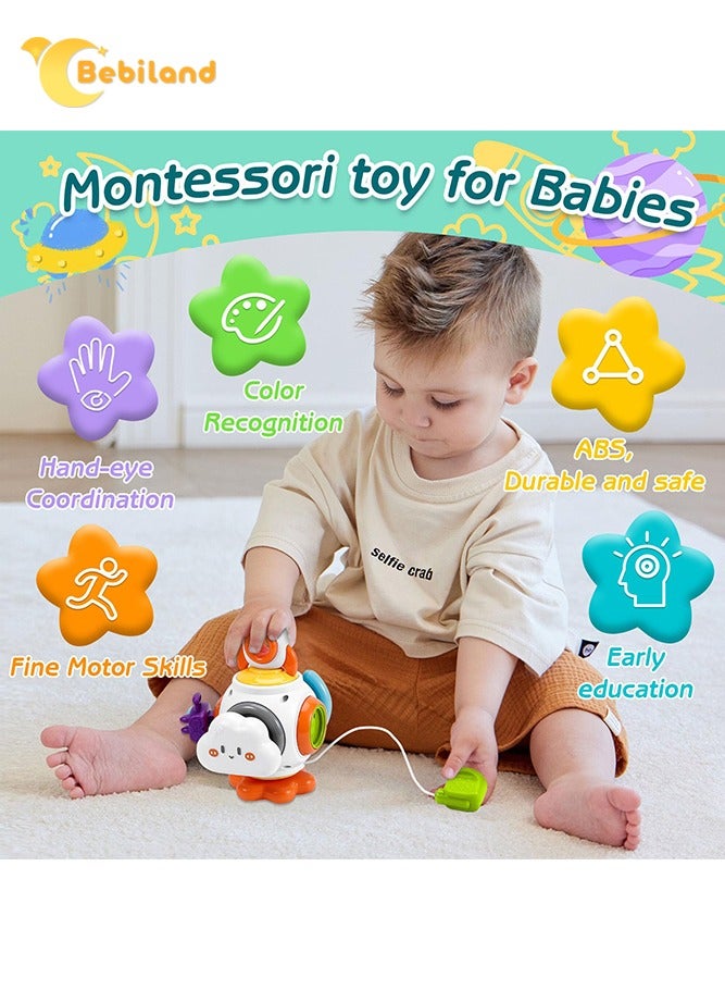Bebiland 6-in-1 Montessori Activity Cube, Sensory Toy and Teething Ball for Babies 1 2 3 Years Old, Educational Learning Toy for Fine Motor Skills, Non-Toxic Baby Gift for Toddlers - Image 3