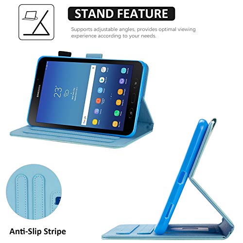 Dteck Galaxy Tab A 8.0 2018 Case, SM-T387 Case, Dteck Slim Premium Leather Folio Stand Cover with Card Holder/Photo Slot for Samsung Galaxy Tab A 8 inch 2018 Release T387 Tablet, Galaxy Flower - Image 5