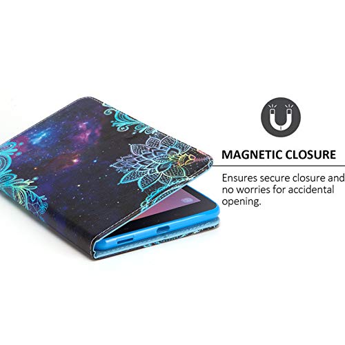 Dteck Galaxy Tab A 8.0 2018 Case, SM-T387 Case, Dteck Slim Premium Leather Folio Stand Cover with Card Holder/Photo Slot for Samsung Galaxy Tab A 8 inch 2018 Release T387 Tablet, Galaxy Flower - Image 4