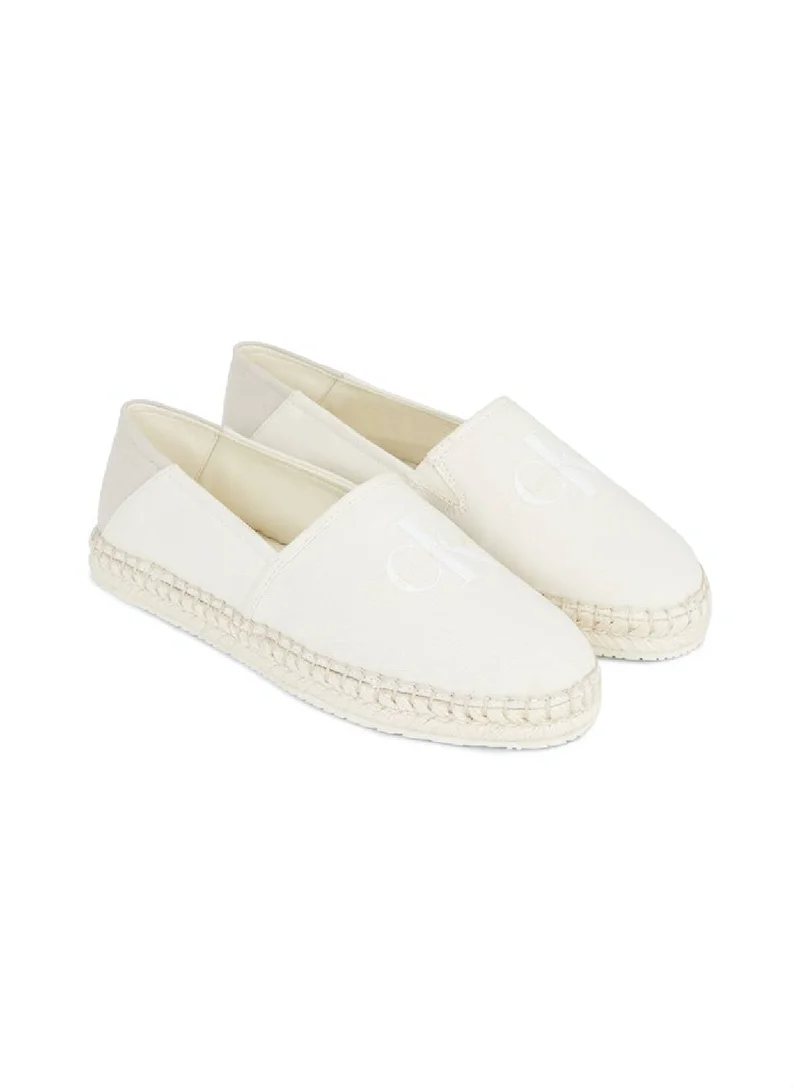 Calvin Klein Jeans Women's Flat Espadrilles - Cotton, White