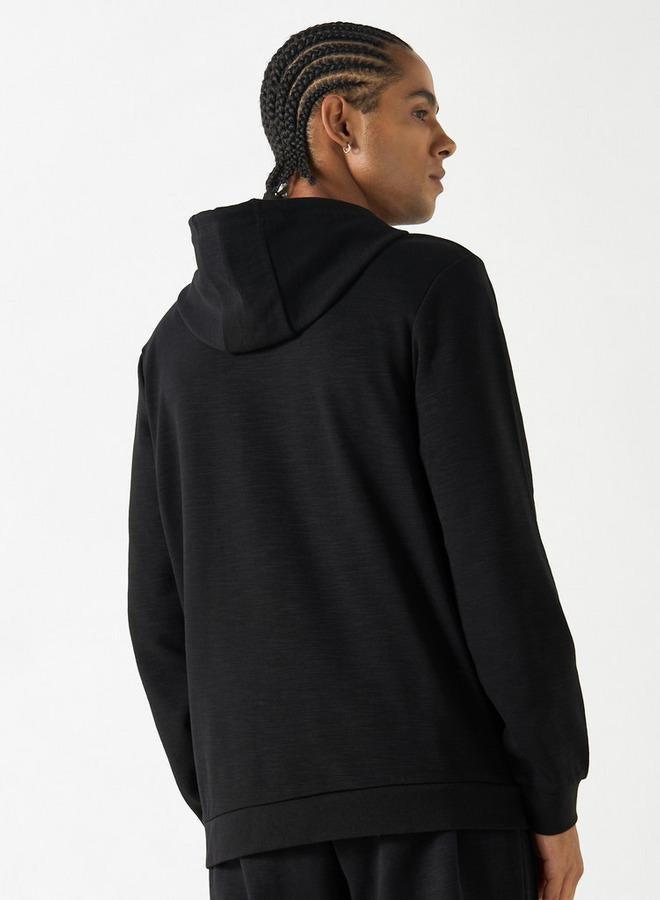 كابا سويت شيرت سادة بقبعّة وجيوب من جونيورز - Image 3