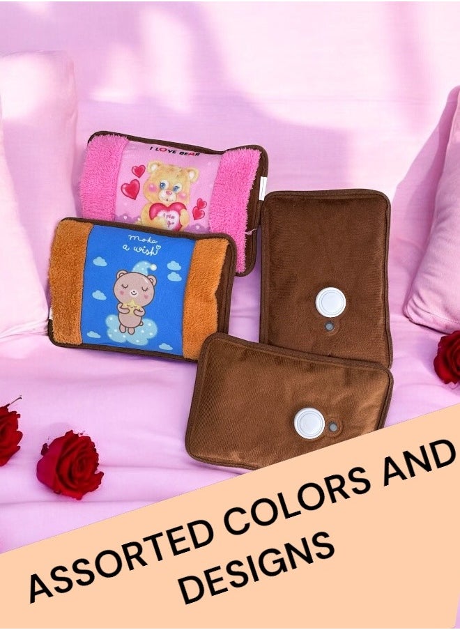 Lifenpure 1 pc electric hot water bag assorted color and design  - Image 2