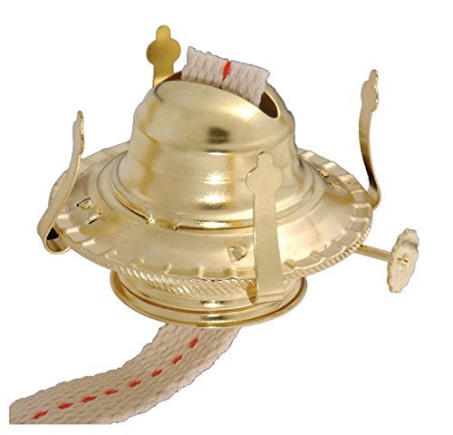 B&P Lamp Replacement Oil and Kerosene Lamp #2 Size Brass Plated Burner with Reduction Collar and Cotton Lamp Wick | Fits Vintage Oil Lamps | Holds a 3 Inch Base Chimney - 2 Pack - Image 5