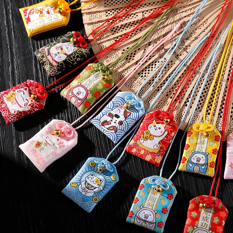 Peace And Blessing Amulet Japanese-Style Asakusa Lucky Bag Peace Talisman Portable Pendant Lucky Bag Car Hanging Ornament Handmade Sachet - Image 5