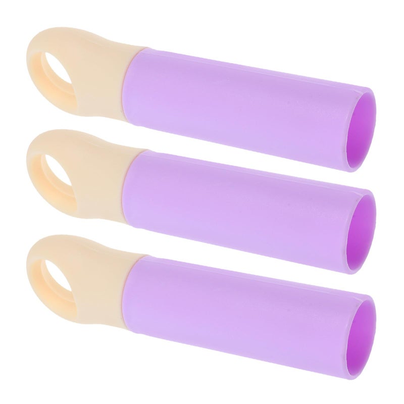 3pcs Light Purple 22mm Broom Mop Handle Replacement Caps Grips for Home Office Cleaning - Image 2