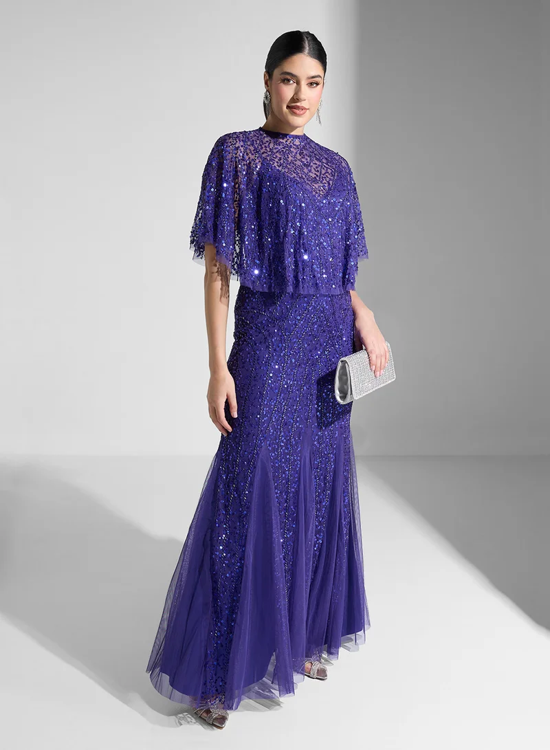 اميليا روز Sequin Overlay Dress