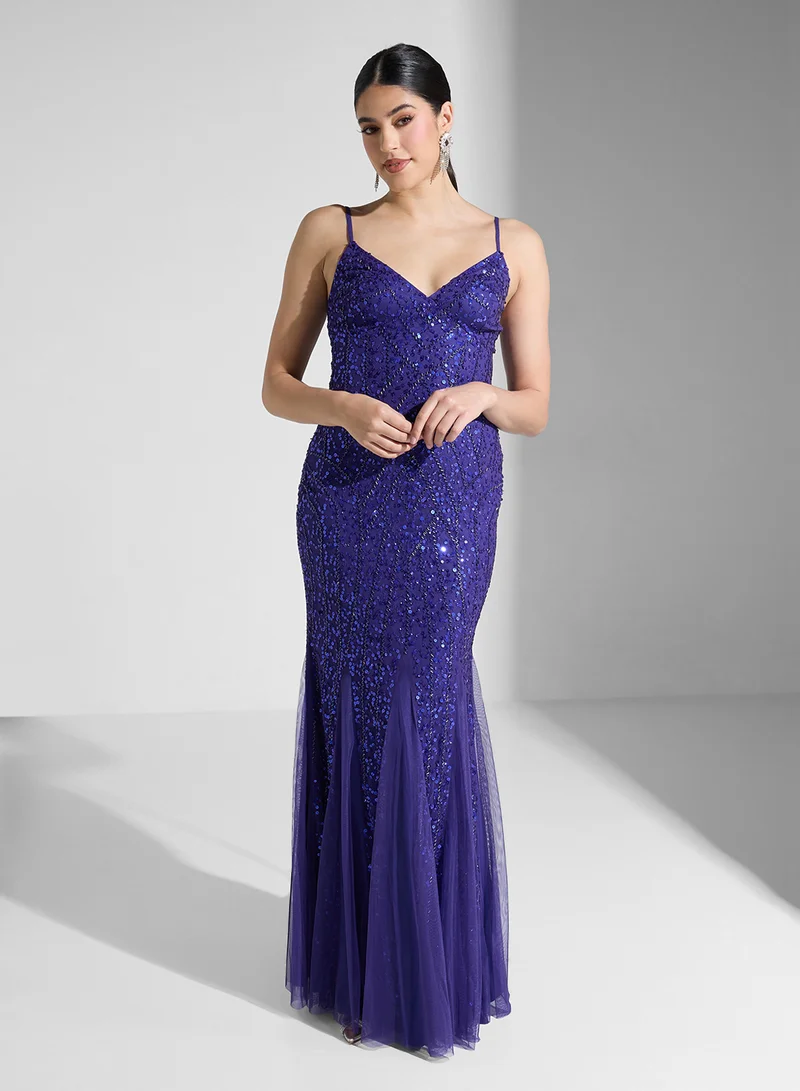 اميليا روز Sequin Overlay Dress