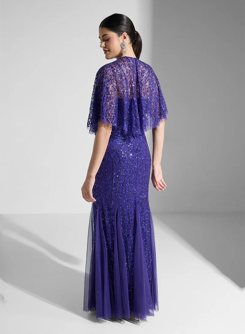 اميليا روز Sequin Overlay Dress
