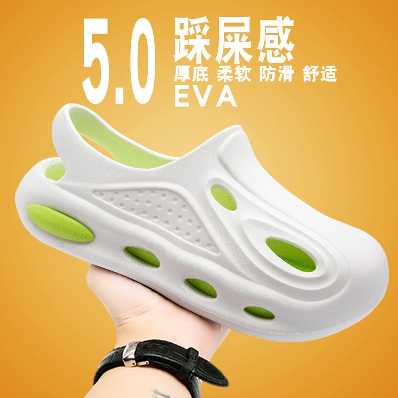 Couple'S Hole Shoes Men'S And Women'S Eva Hollow-Out Non-Slip Beach Shoes Fashion Shoes Slippers - Image 4
