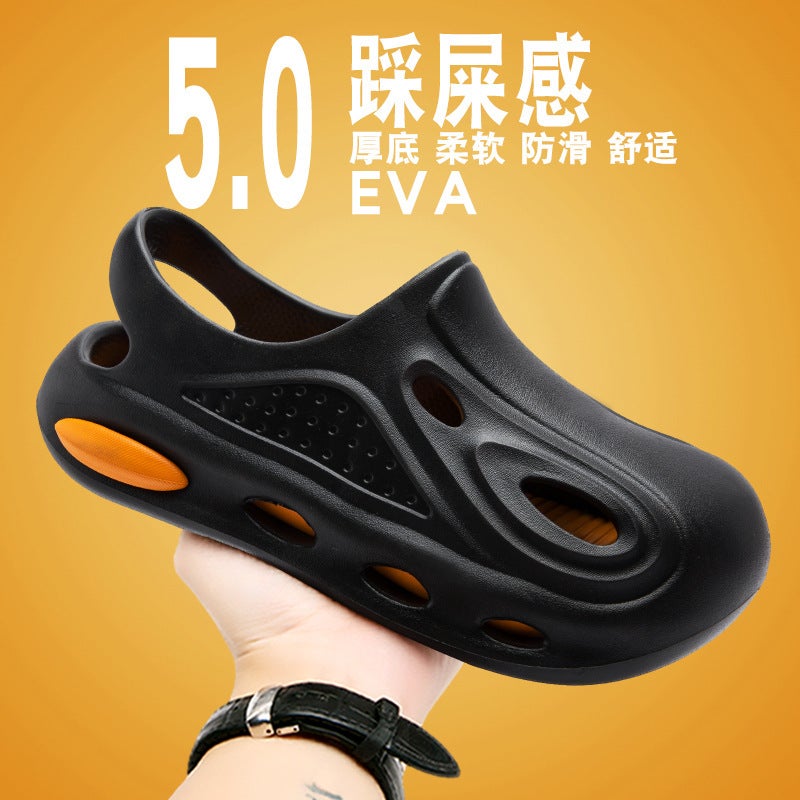 Couple'S Hole Shoes Men'S And Women'S Eva Hollow-Out Non-Slip Beach Shoes Fashion Shoes Slippers - Image 2