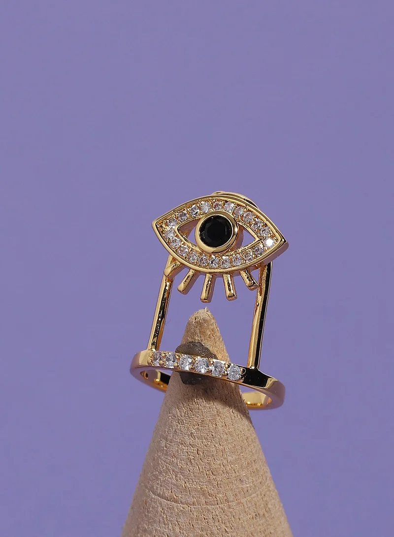 SOHI Bejeweled Statement Artificial Ring Jewellery