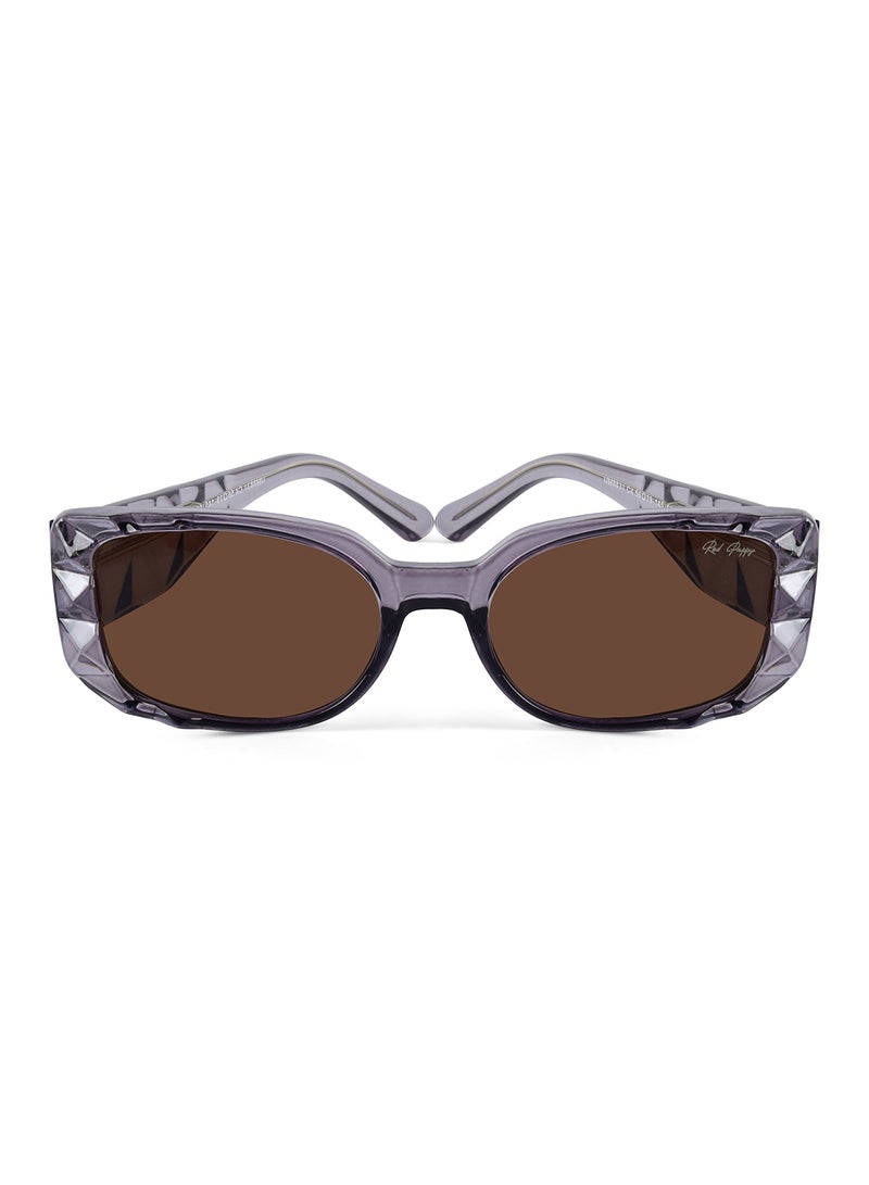 Woggles Red Pappy Aetheris Brown Rectangle Sunglasses|100% UV Protected| Men & Women - Image 1