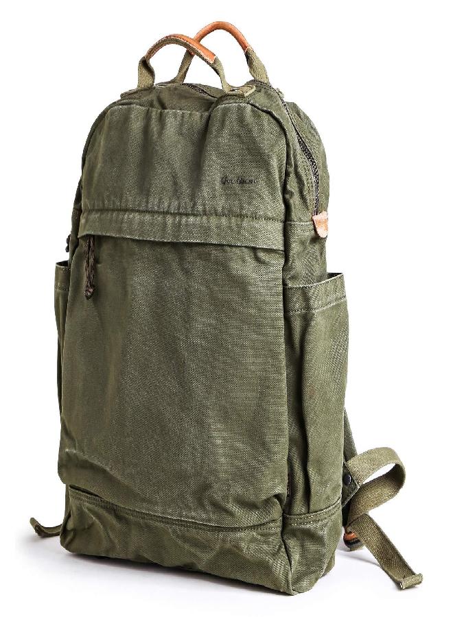 GOOTIUM Canvas Backpack for Women Vintage Style Zipper Bag Men's Casual Daypack Cloth Outdoor Travel Rucksack, Olive - Image 2