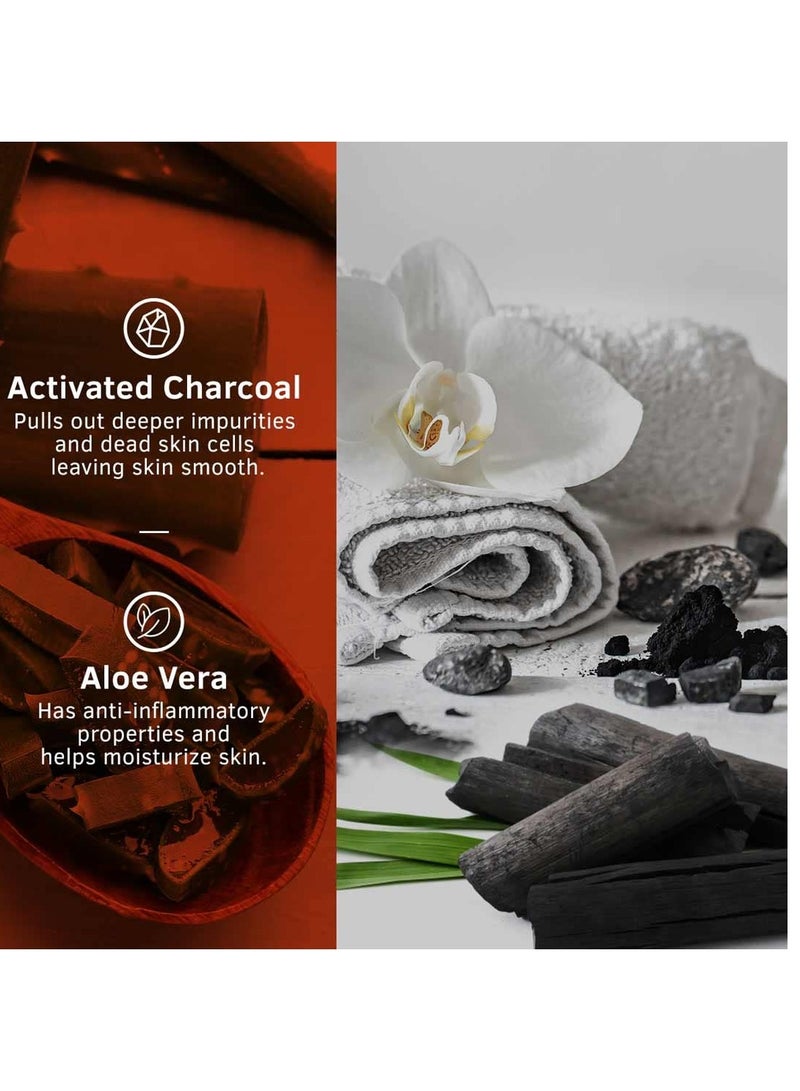 Ustraa Body Wash Activated Charcoal 250 ml set of 2 Deep Skin Detox with Activated Charcoal Moisturization - Image 3