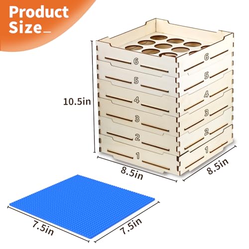 WSBXBB 6 Tray Sorter Sifter Box Used for Lego Storage Sorter Brick Box for Lego Blocks Gift for LegoLover Gift for Teens and Adults 5 Different Size Sorter Perfect for LegoBlocks - Image 5