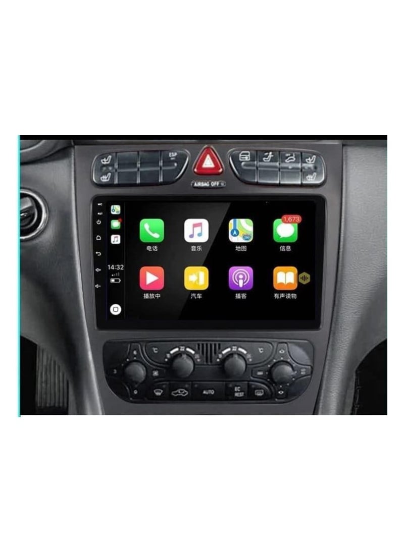 SHEZA STAR Android Car Stereo for Mercedes Benz C Class W203 C200 C320 C350 CLK W209 S203 A209 2002 2003 2004 2005 4GB RAM 64GB ROM 9 Inch Support Apple Carplay, M-Link WiFi BT, IPS Touch Screen with AHD Camera  - Image 2