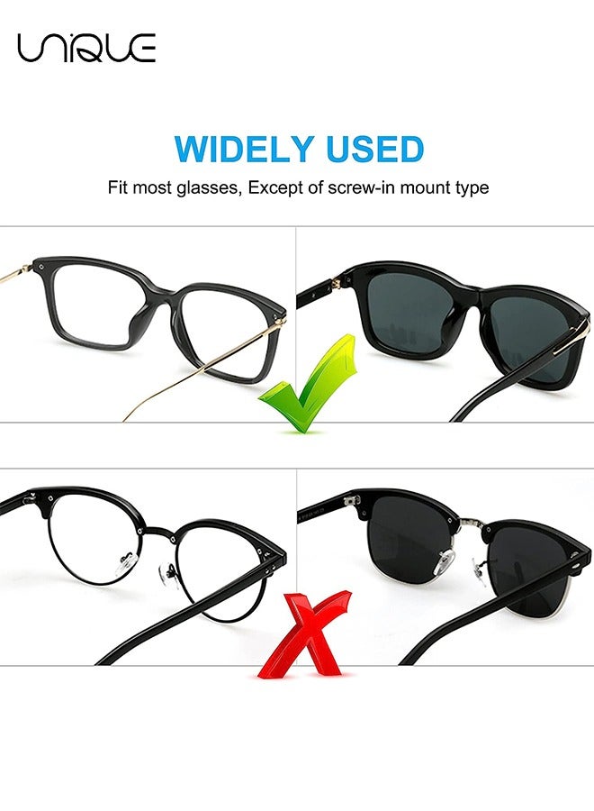 يونيك 20 زوجا من وسادات الأنف النظارات ، نظارات لاصقة سيليكون ناعمة ، وسادات أنف غرفة الهواء المضادة للانزلاق ، تصميم أكثر نعومة وراحة للإطارات البلاستيكية الكاملة ، النظارات ، النظارات الشمسية (أسود) - Image 4