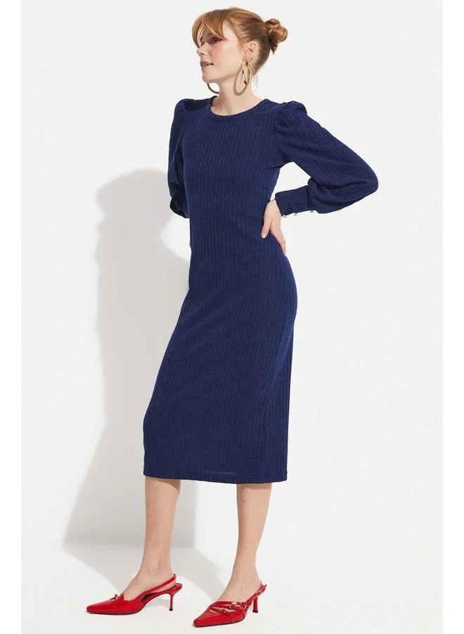 JUNE June Corduroy Dress Navy
