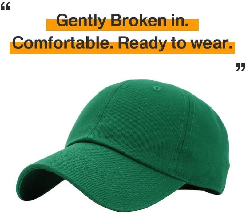 KBETHOS Classic Unisex Cotton Adjustable Low Crown Baseball Cap – Plain Dad Hat - Image 4