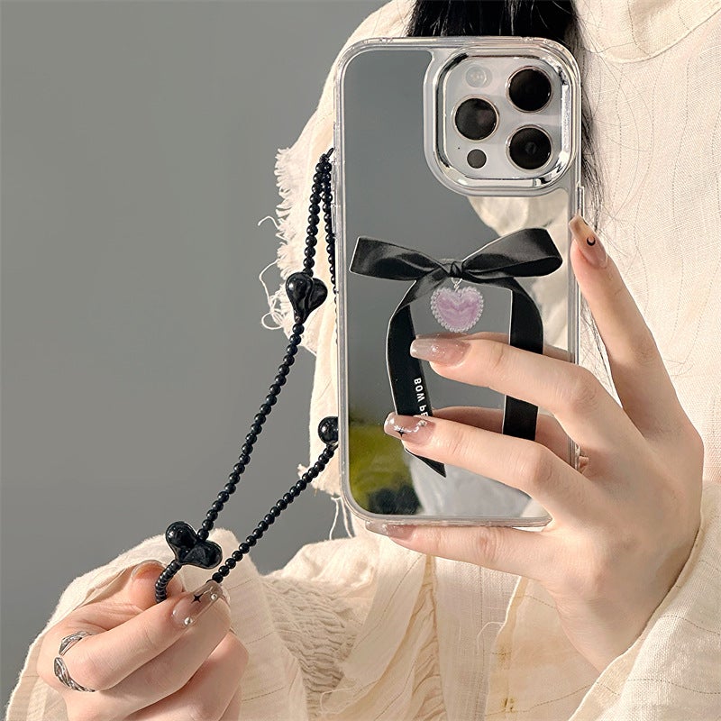Zhitai iPhone14 mobile phone shell wholesale Apple 15 niche 11 three-in-one mirror suitable for 13Pro mobile phone chain - Image 2