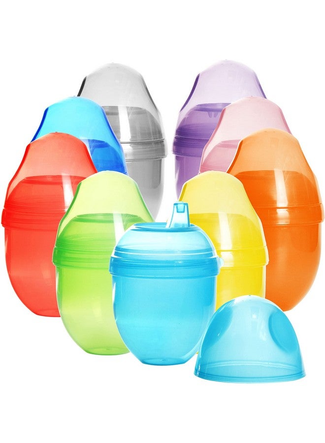 Youngever 9 Pack 7 Ounce Kids Sippy Cups Sippy Cups For Infant Kids Toddler 9 Assorted Color Sippy Cups - Image 1