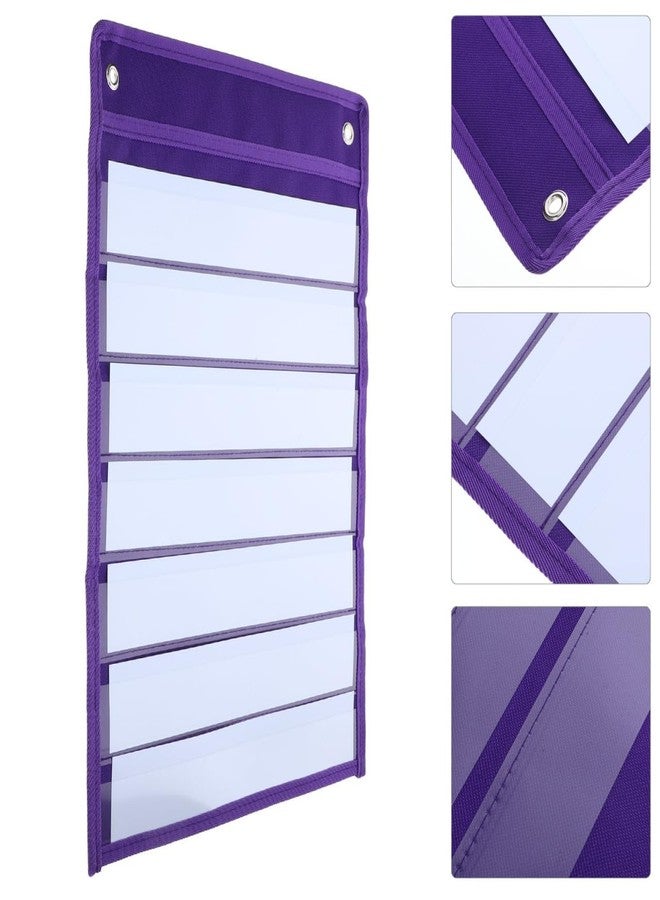 DIYEAH Magnetic Pocket Chart Hanging Organizer 10 Pockets Wall Schedule Hanging Bag for Classroom Office Home Daily Schedule Notes Storage 18.50X12.99X0.39In - Image 2