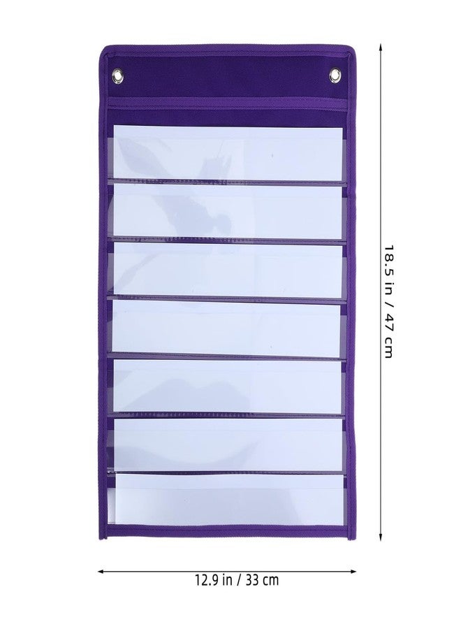 DIYEAH Magnetic Pocket Chart Hanging Organizer 10 Pockets Wall Schedule Hanging Bag for Classroom Office Home Daily Schedule Notes Storage 18.50X12.99X0.39In - Image 5