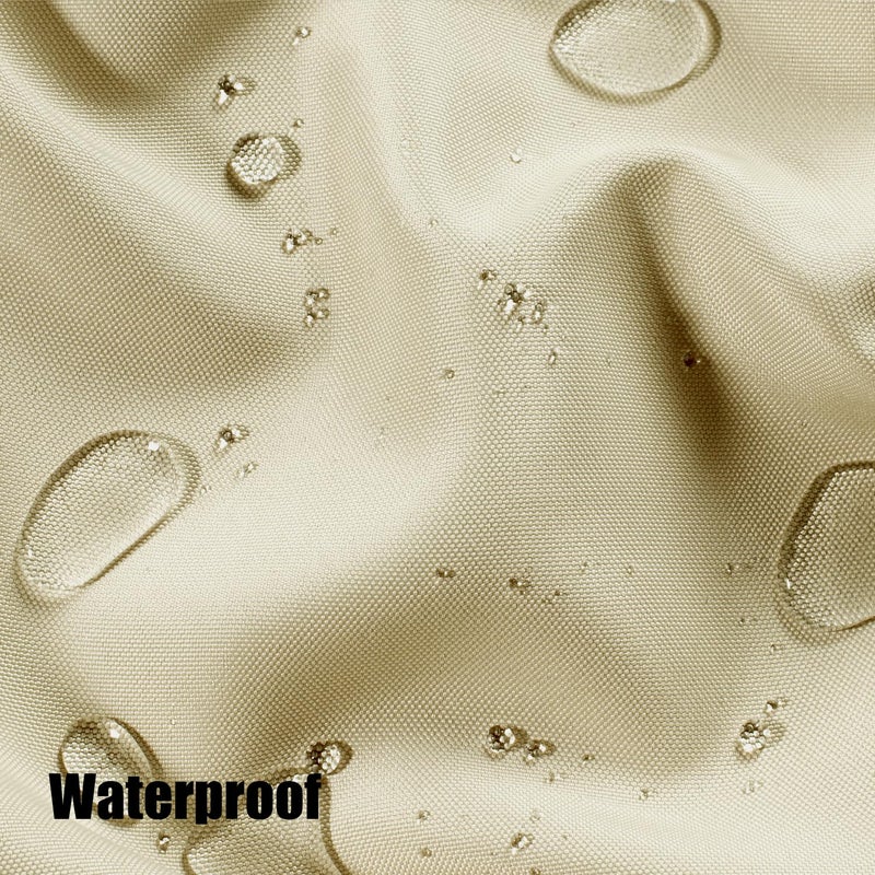 BONZER Waterproof Outdoor Curtains for Patio, Premium Thick Privacy Weatherproof Grommet Outside Curtains for Porch, Pergola, Cabana, 1 Panel, 54W x 84L inch, Cream - Image 2