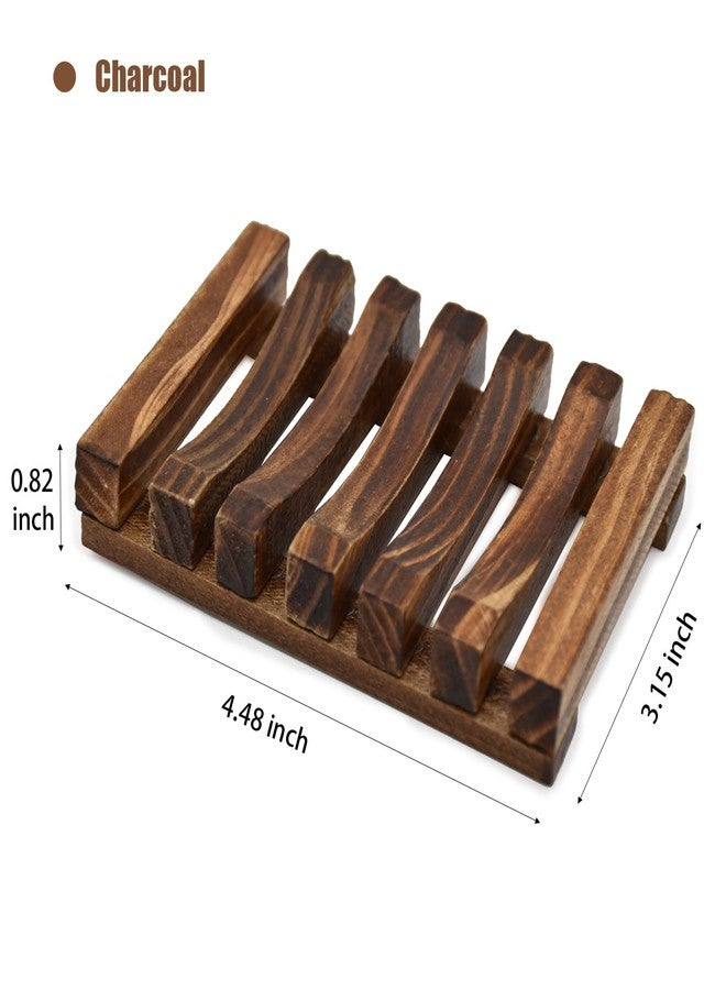 MODENGKONGJIAN 3 Pcs Natural Wooden Soap Dish Holder for Shower, Self Draining Soap Tray for Bathroom, Extend Soaps Life and Keep Dry - Image 5