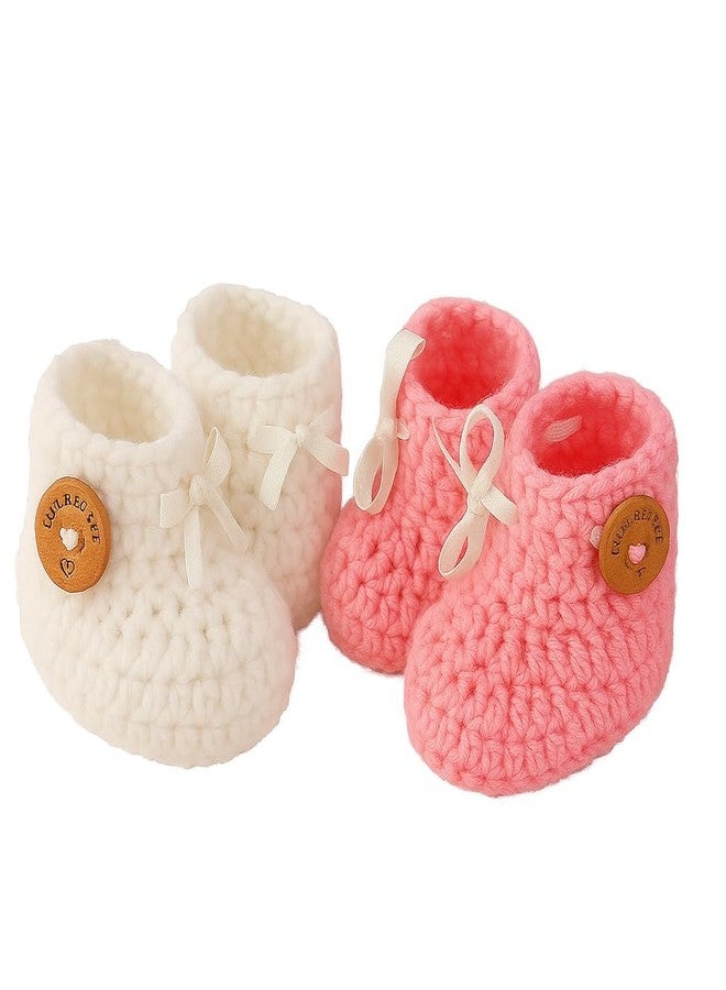Dharmnirdosh Baby Boys & Baby Girls Woolen Socks comfortable Durable Ankle Socks Booties (IN, Age, 6 Months, 12 Months, 3, White, Blue,Pink) - Image 2