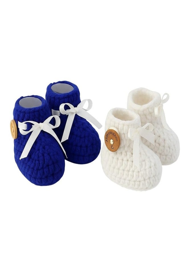 Dharmnirdosh Baby Boys & Baby Girls Woolen Socks comfortable Durable Ankle Socks Booties (IN, Age, 6 Months, 12 Months, 3, White, Blue,Pink) - Image 3