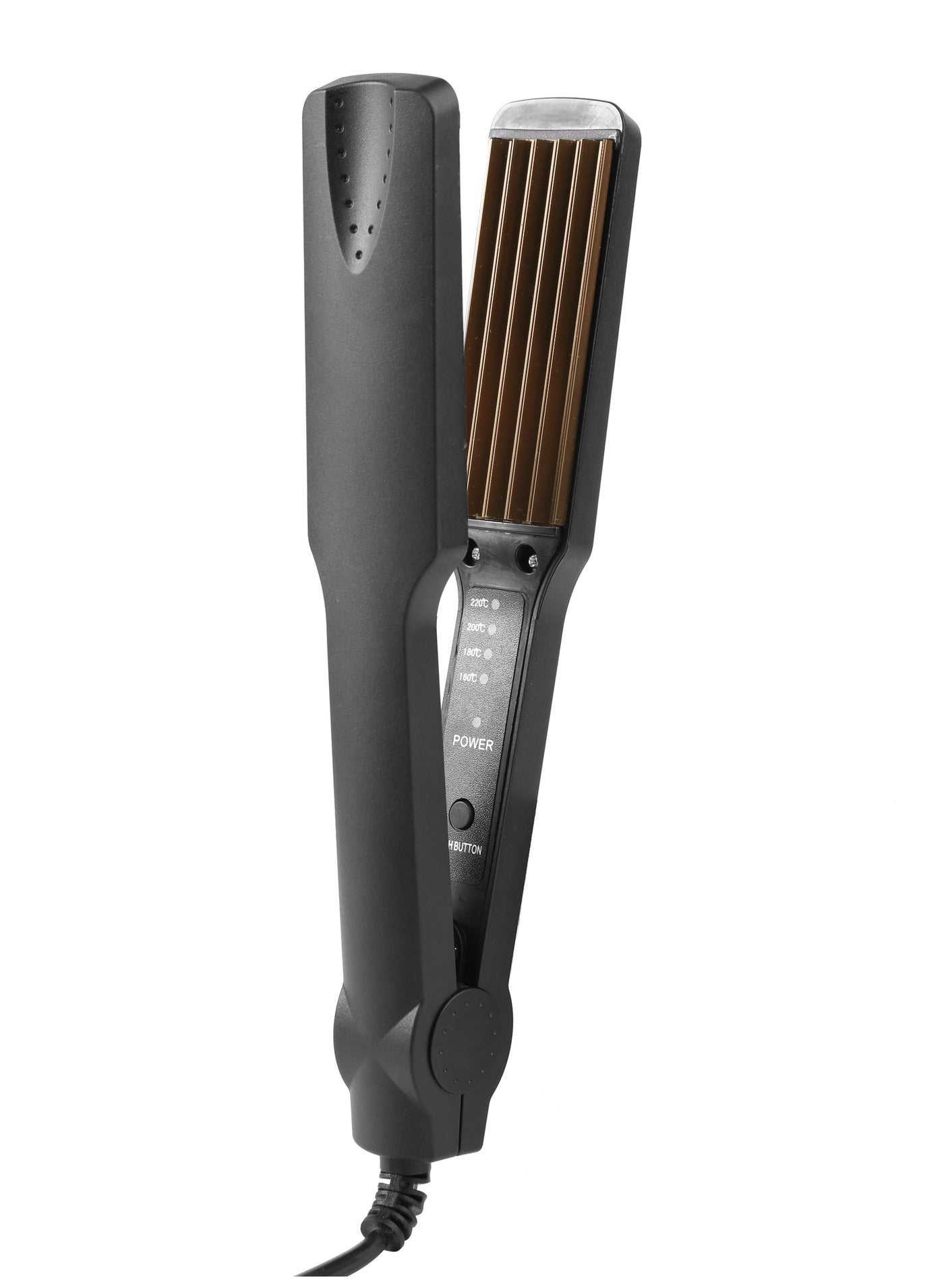Hair Straightener,5-Tooth Professional Hair Crimper & Curling Iron - 2" Ceramic Hair Curler for Voluminous Fluffy Hairstyles, 4-Temp Adjustable Hair Crisper Tool for Women
