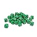 WE Games 100 Pieces Bulk Dice Set Green Opaque with Square Corners 6 Sided Dice 16mm Casino Dice Colored Dice for Board Games Dice Games Farkle Liars More - Image 2