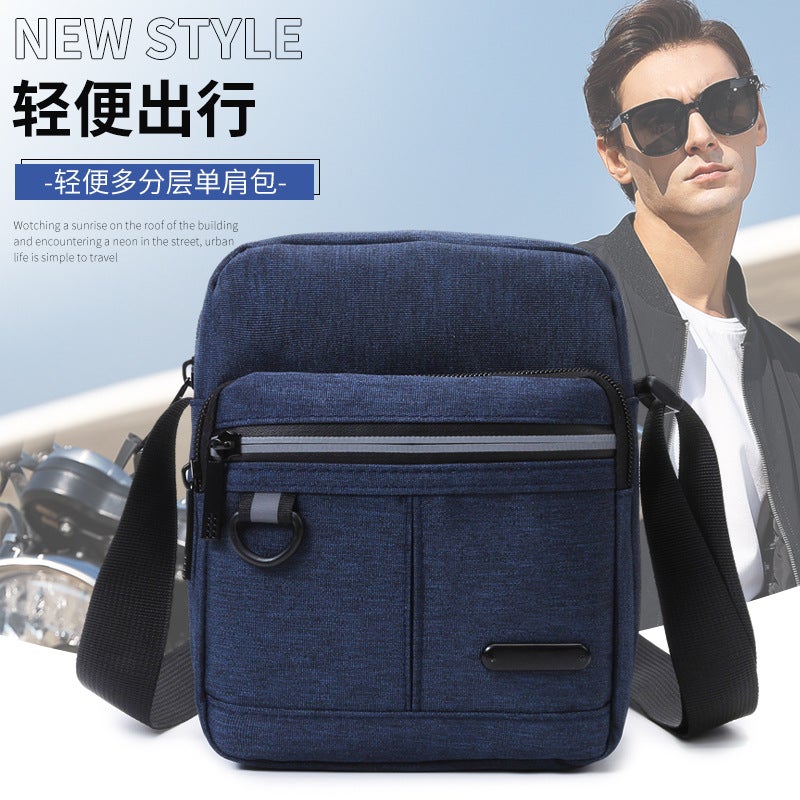 Men'S Bag Fashion Messenger Bag Oxford Woven Zipper Shoulder New Portable Practical Simple All-Match Trendy Elegant - Image 2