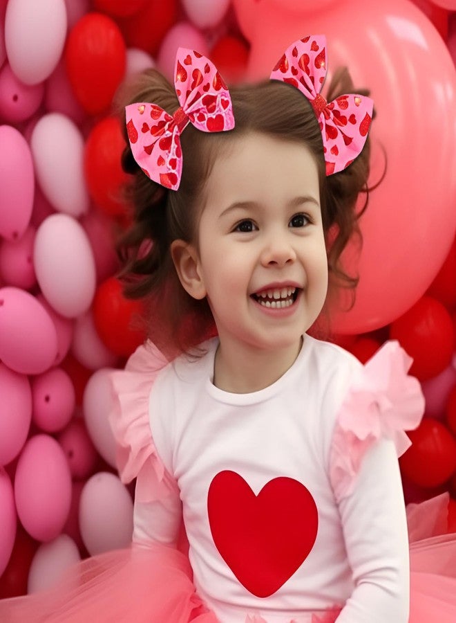 winthrop 4 Pcs Valentine's Day Hair Clips Bow Hair Accessories Cute Love Heart Pattern Glitter Laser Hair Barrettes Holiday Headdress Hairpin for Girls Women Kids Party Cosplay Prezzie - Image 4
