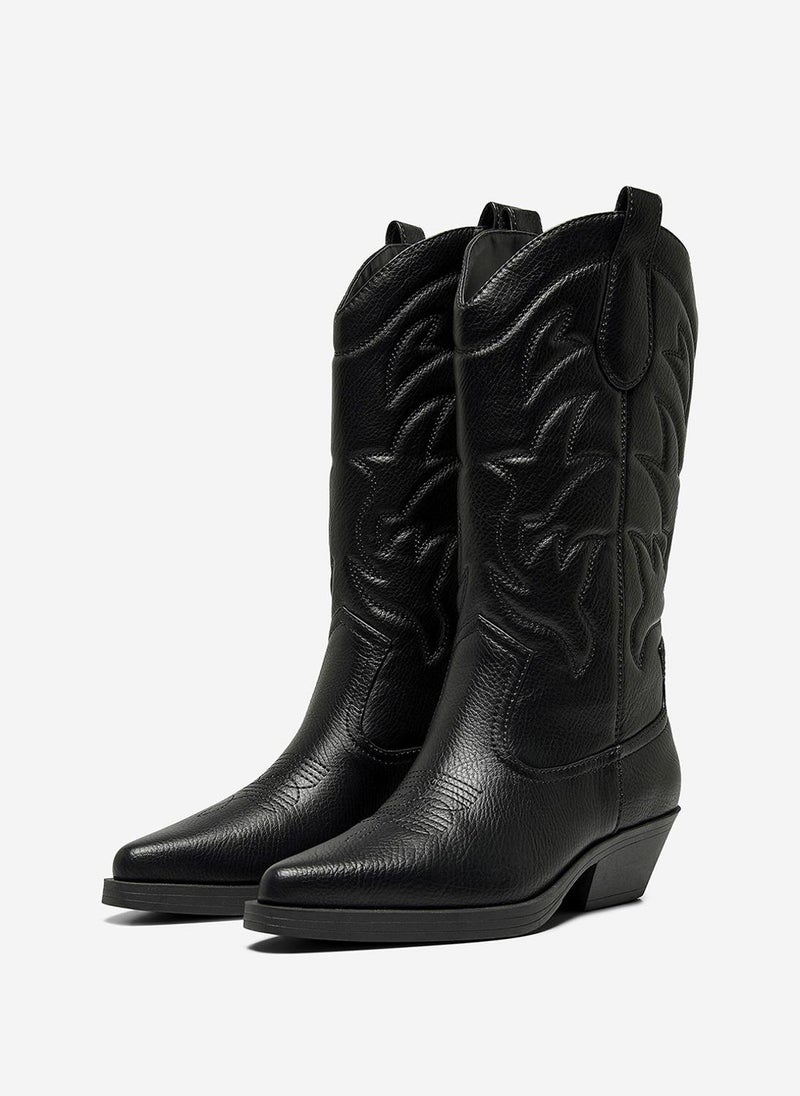 ONLY Women's ONLBRONCO-1 PU Cowboy Boot - Image 1