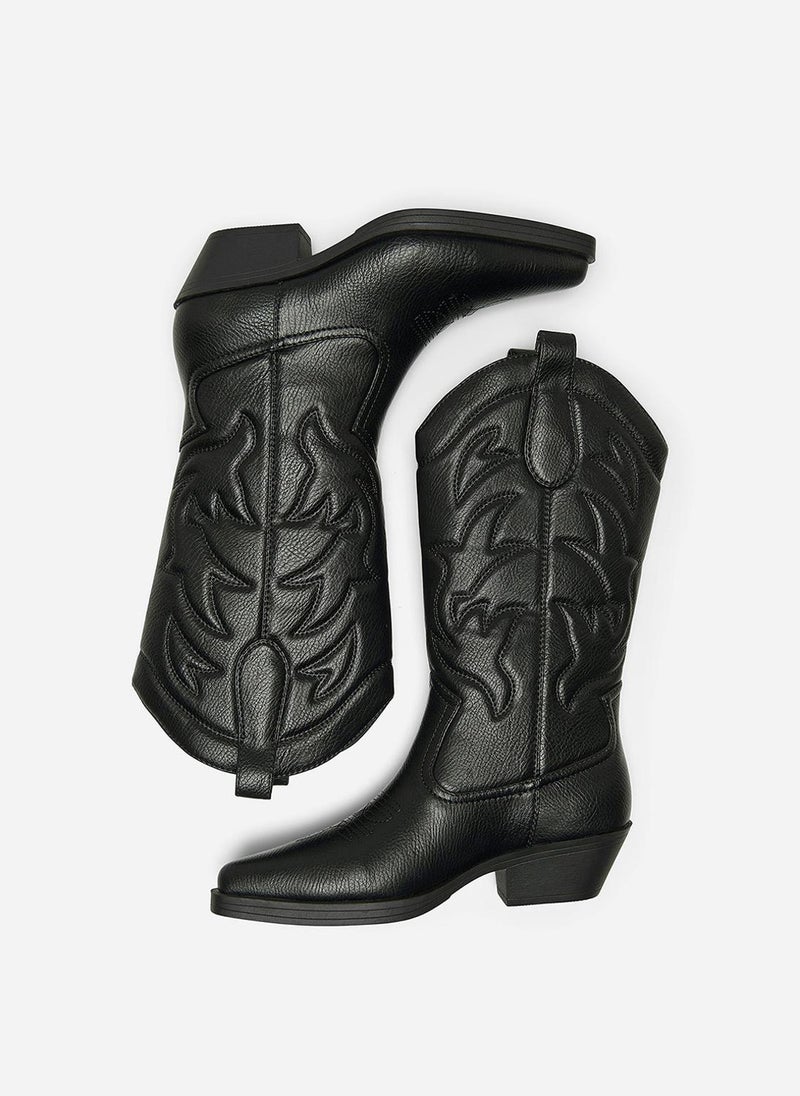 ONLY Women's ONLBRONCO-1 PU Cowboy Boot - Image 4