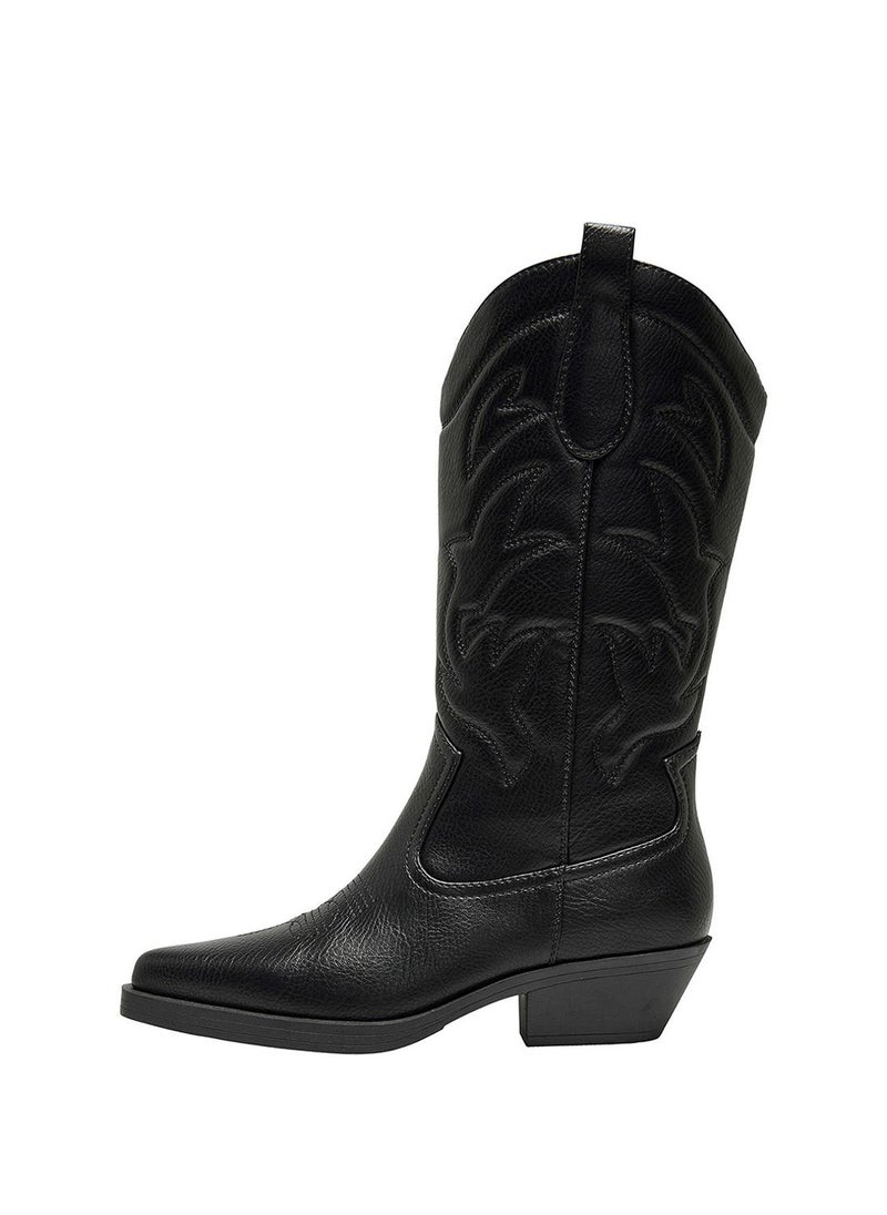 ONLY Women's ONLBRONCO-1 PU Cowboy Boot - Image 2