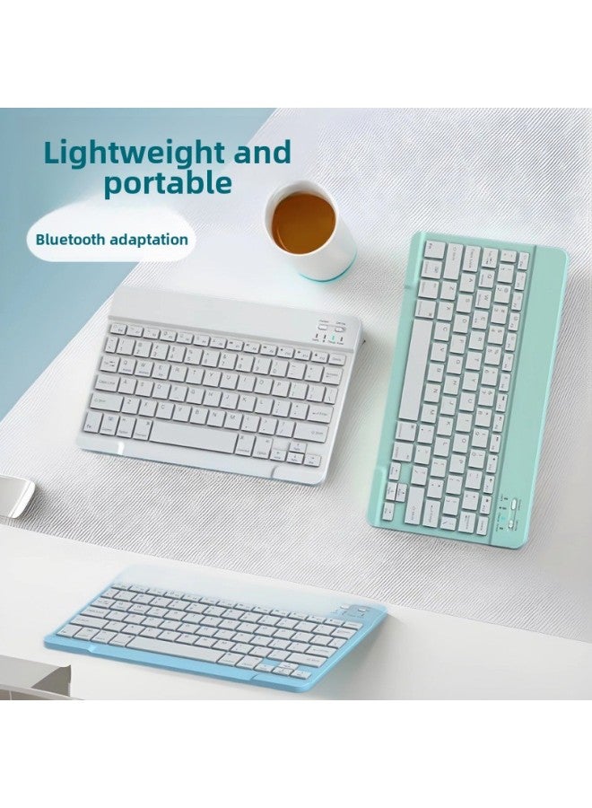 Tablet Notebook Wireless Connection Bluetooth Keyboard Mouse Suit For IPAD Huawei Xiaomi Samsung Mobile Phone-Color:Pink-Product Type:Keyboard + Dual Mode