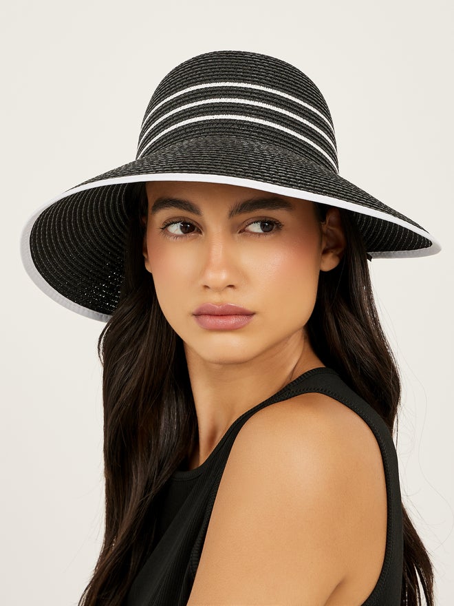 Styli Styli Striped Straw Hat  - Image 1