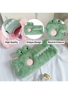 Party Propz Party Propz Pencil Pouch for Girls - Plush Pencil Pouches For Kids | Pouch for Girls for School | Cute Pouch for Kids | Fur Pouches for Girls | Soft Pouch for School | Pen Pencil Pouch | Fancy Pouches  - Image 2