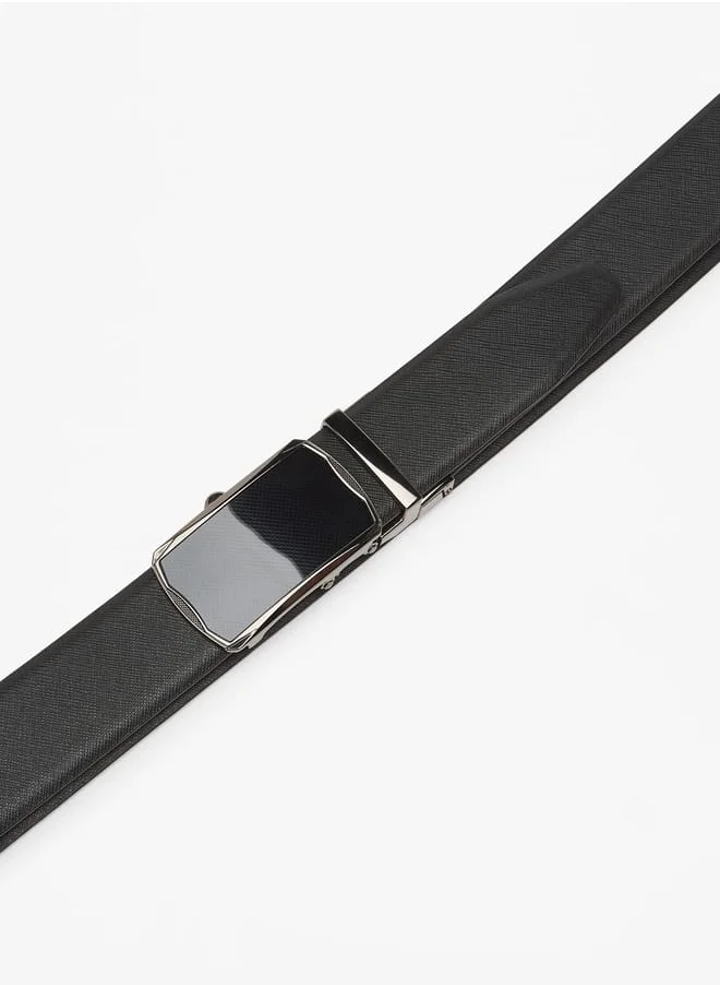 DUCHINI Men Textured Belt with Buckle Closure