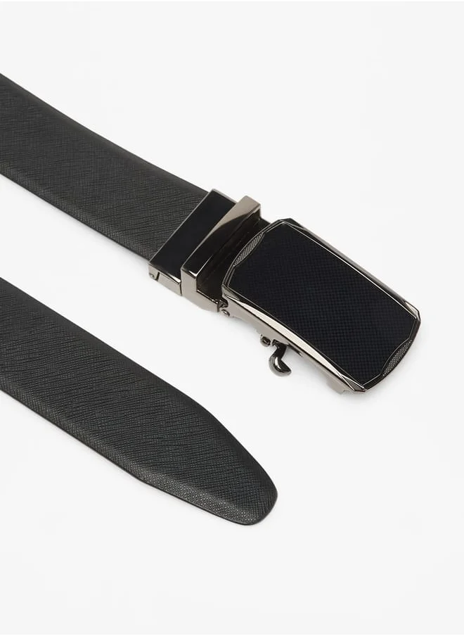 DUCHINI Men Textured Belt with Buckle Closure