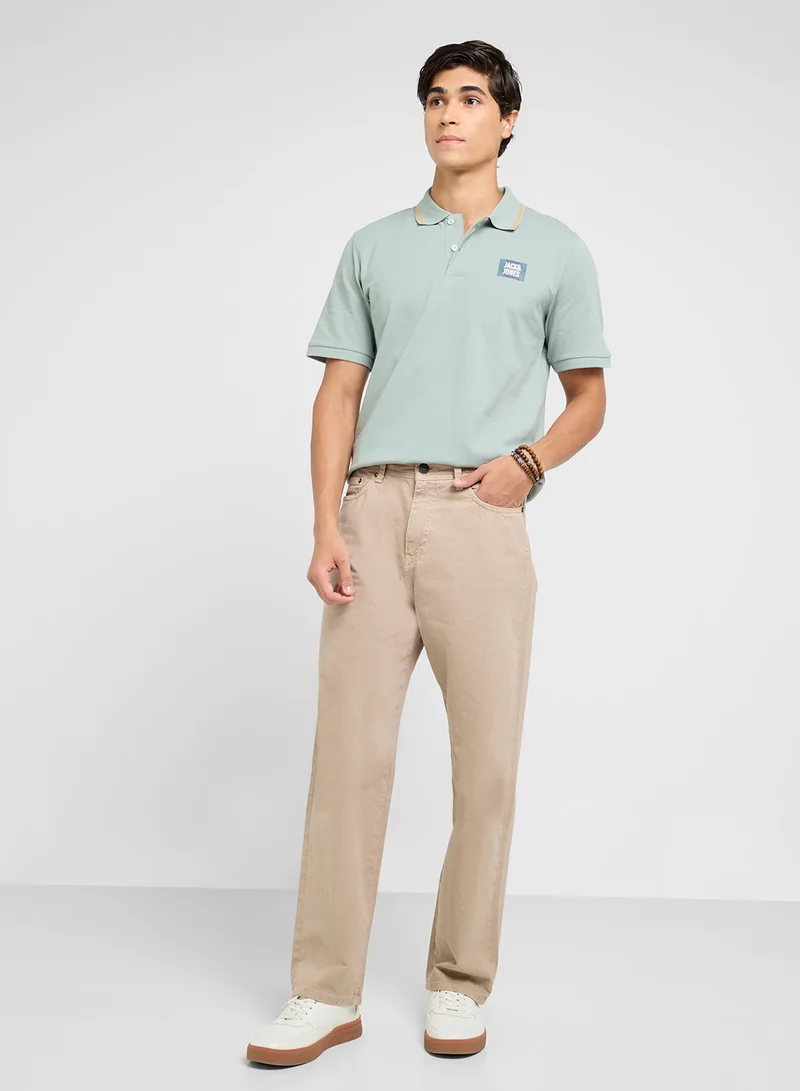 JACK & JONES Jjhudson Chest Print Polo