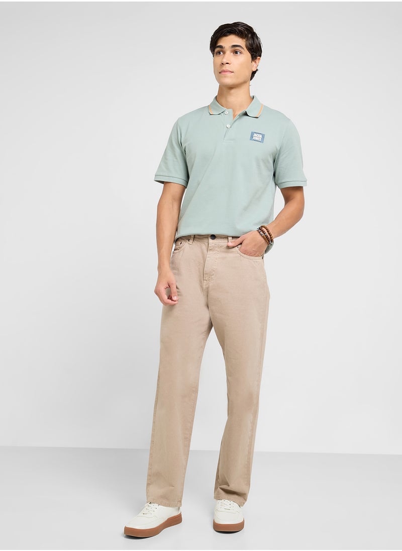 JACK & JONES - Jjhudson Chest Print Polo - Image 1