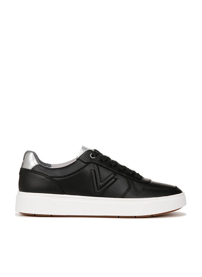 Vionic Kimmie Court Court Inspired Shoes Black & Silver Leather 7.5 M - Image 1