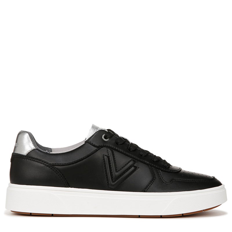 Vionic Kimmie Court Court Inspired Shoes Black & Silver Leather 7.5 M - Image 3