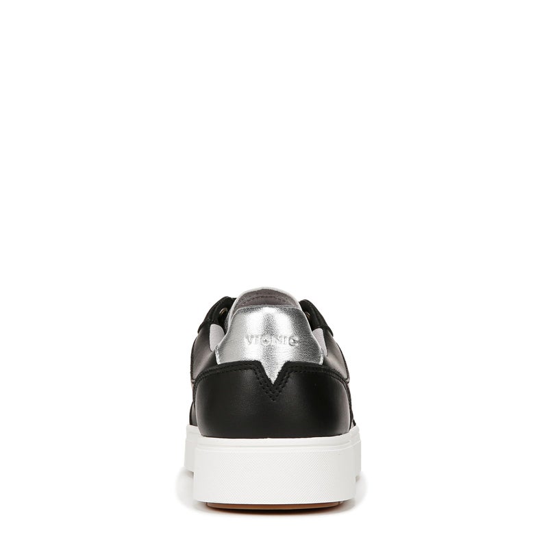 Vionic Kimmie Court Court Inspired Shoes Black & Silver Leather 7.5 M - Image 5