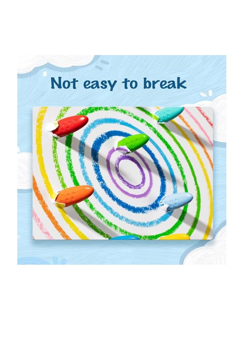 YPlus Peanut Crayons for Kids, 24 Colors Washable Toddler Crayons, Non-Toxic Baby Crayons for ages 2-4, 1-3, 4-8, Coloring Art Supplies… - Image 4