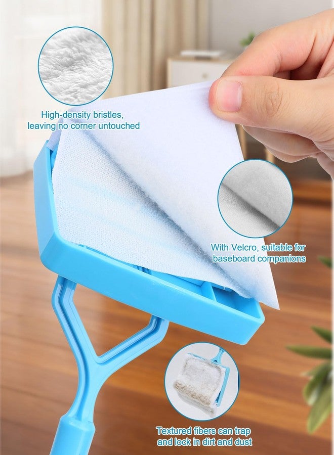 Zebrabox Baseboard Cleaner Tool Replacement Pads,30 Pack Reusable Baseboard Mop Pads with Velcro,Washable Wet & Dry Use Base Boards Cleaning Tool Pads,Heavy Duty Stain Remover for Baseboards,Trim & Molding - Image 4